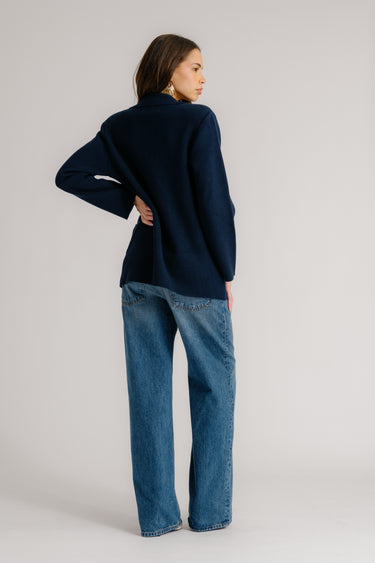 VIVIAN RELAXED DOUBLE BREASTED BLAZER | MIDNIGHT NAVY