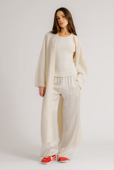CEDAR SLOUCHY CASHMERE DUSTER | GARDENIA