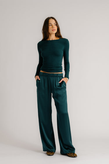 BRYNN WIDE LEG SILK PANT | SACRAMENTO