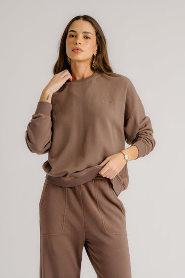 ROMY SWEATSHIRT | SWISS BROWN