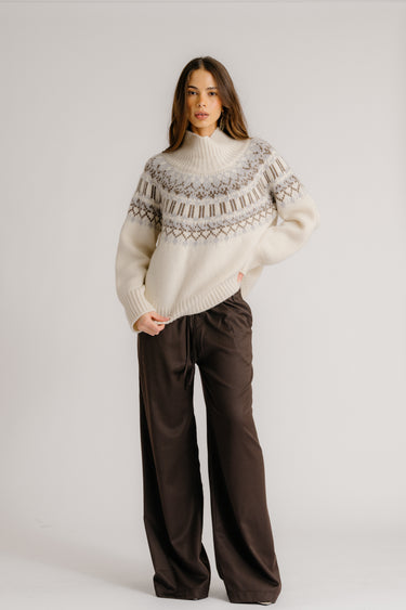 GEMMA PULL ON STRAIGHT LEG PANT | CHOCOLATE