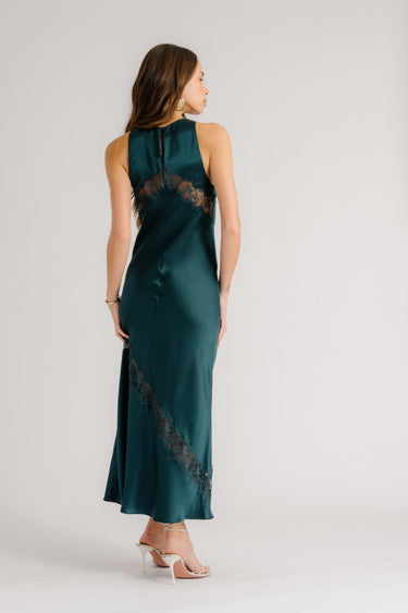 ISADORA SILK DRESS WITH LACE | SACRAMENTO