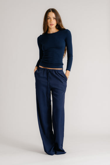GEMMA PULL ON STRAIGHT LEG PANT | MIDNIGHT NAVY