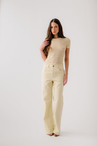 ISOLDE SLIM CREWNECK TEE | BUTTERCUP