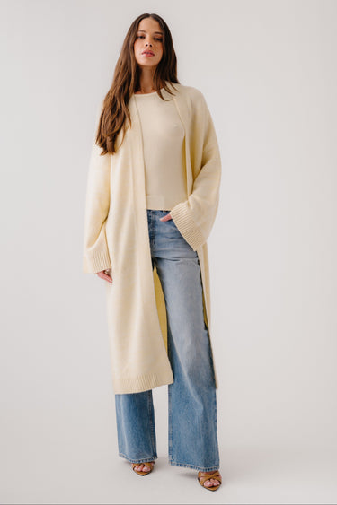 CEDAR  SLOUCHY CASHMERE DUSTER | BUTTERCUP