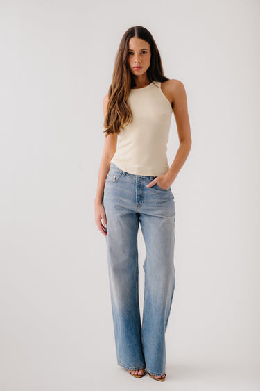 JAMEELA RACERBACK TANK | BUTTERCUP