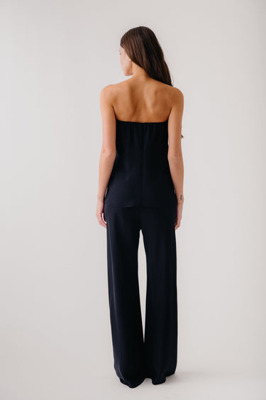NAOMI SILK BIAS CUT PULL ON PANT | BLACK