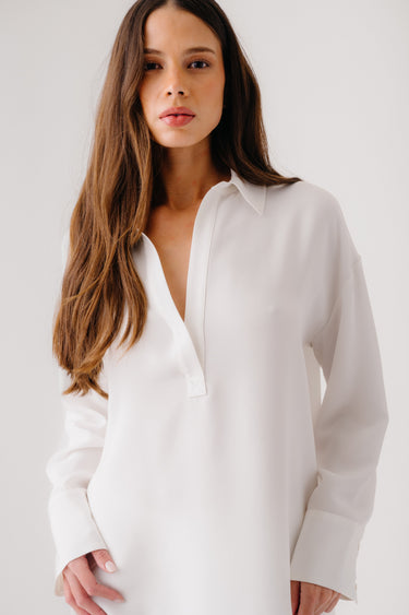 ALANNA RELAXED POPOVER | WHITE
