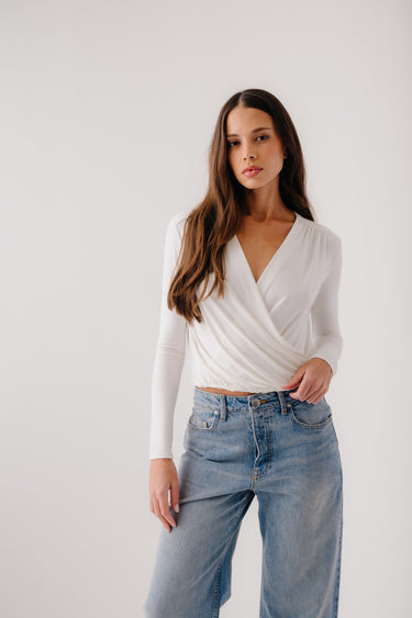 CADIZ WRAP SHIRT | GARDENIA