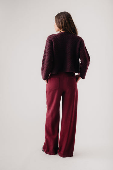 GEMMA PULL ON STRAIGHT LEG PANT | BORDEAUX