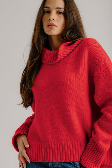 SCARLETT CASHMERE TURTLENECK | SCARLET