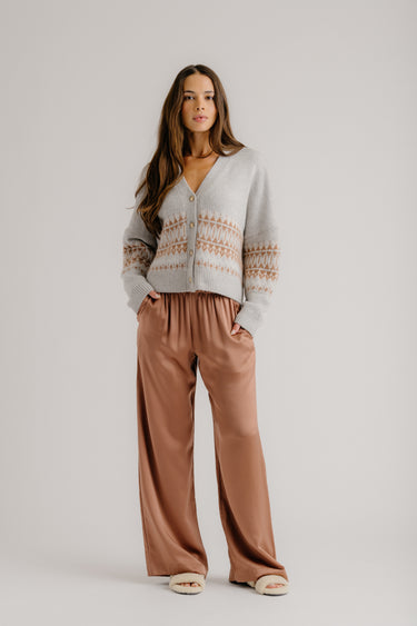 BRYNN HIGH RISE PULL ON WIDE LEG PANT | PRAIRIE SAND