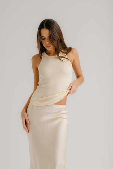 JAMEELA RACERBACK TANK | BUTTERCREAM