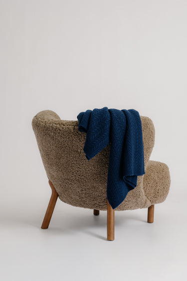 KORA CASHMERE THROW  | MIDNIGHT NAVY